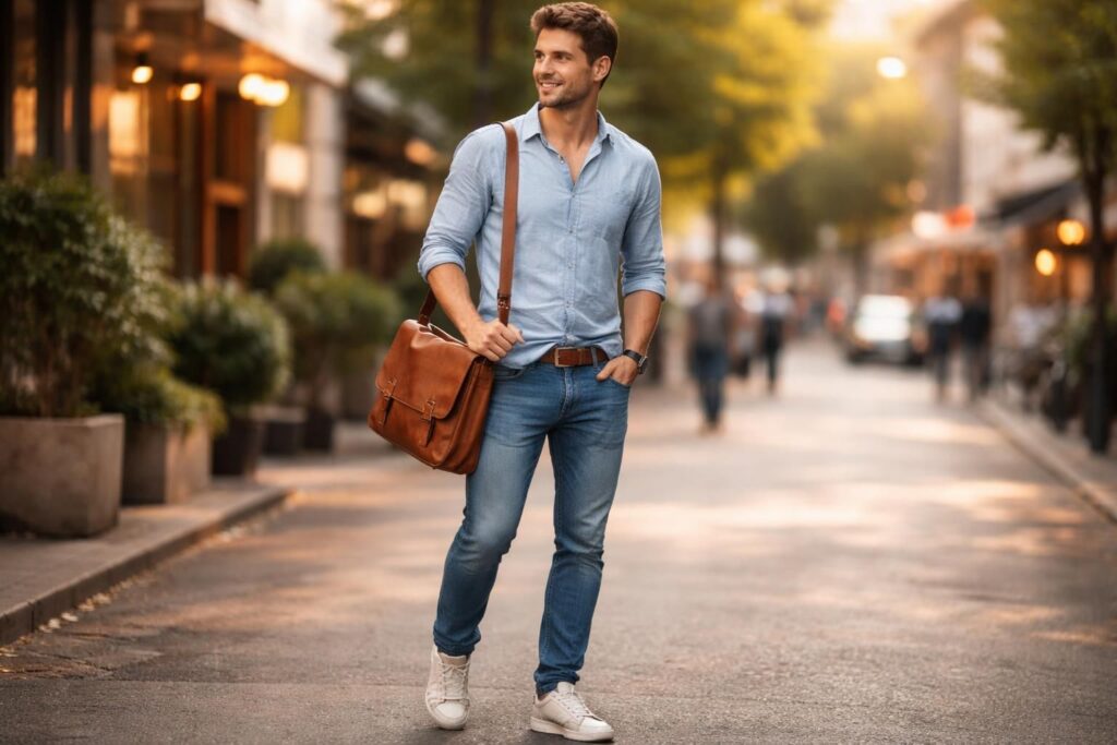 La besace homme : l&rsquo;accessoire clé pour un look décontracté