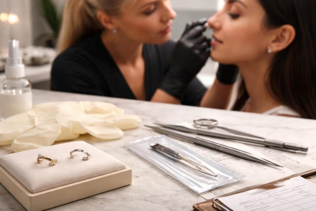 Prix d’un piercing au nez : du premier bijou aux retouches