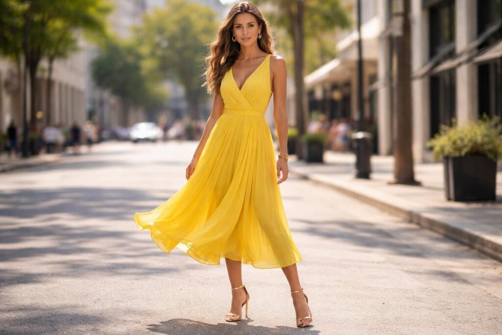Quelle chaussure porter avec une robe jaune pour un look éclatant ?