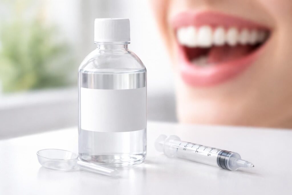 Peroxyde d’hydrogène pour une dent : dosage, précautions et risques