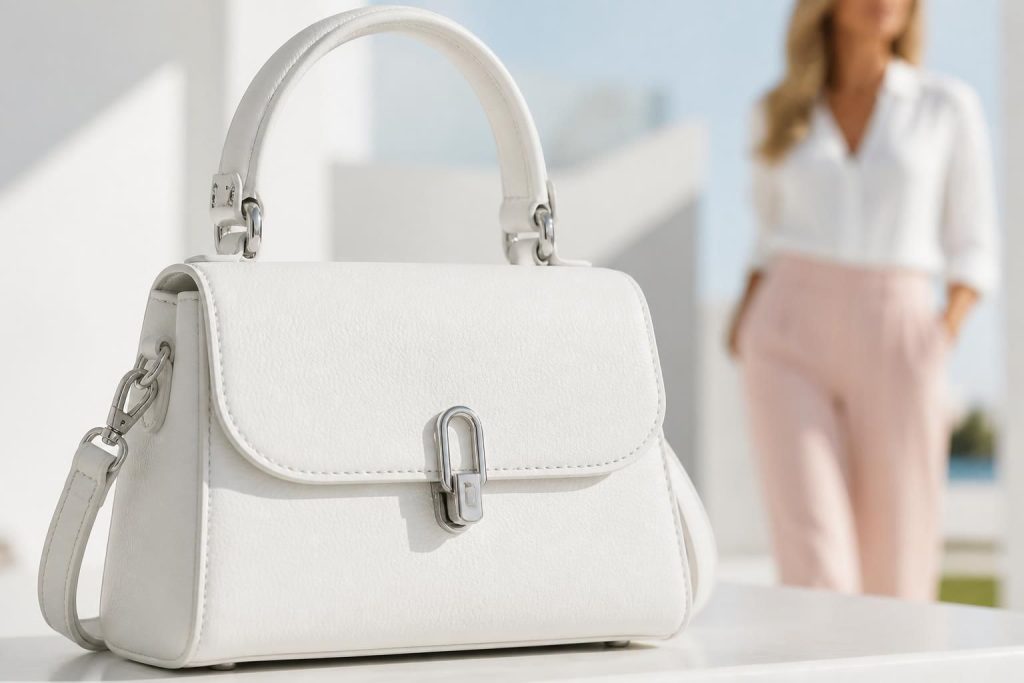 découvrez notre sac à main femme blanc, l'accessoire parfait pour apporter une touche de fraîcheur et d'élégance à votre style quotidien.