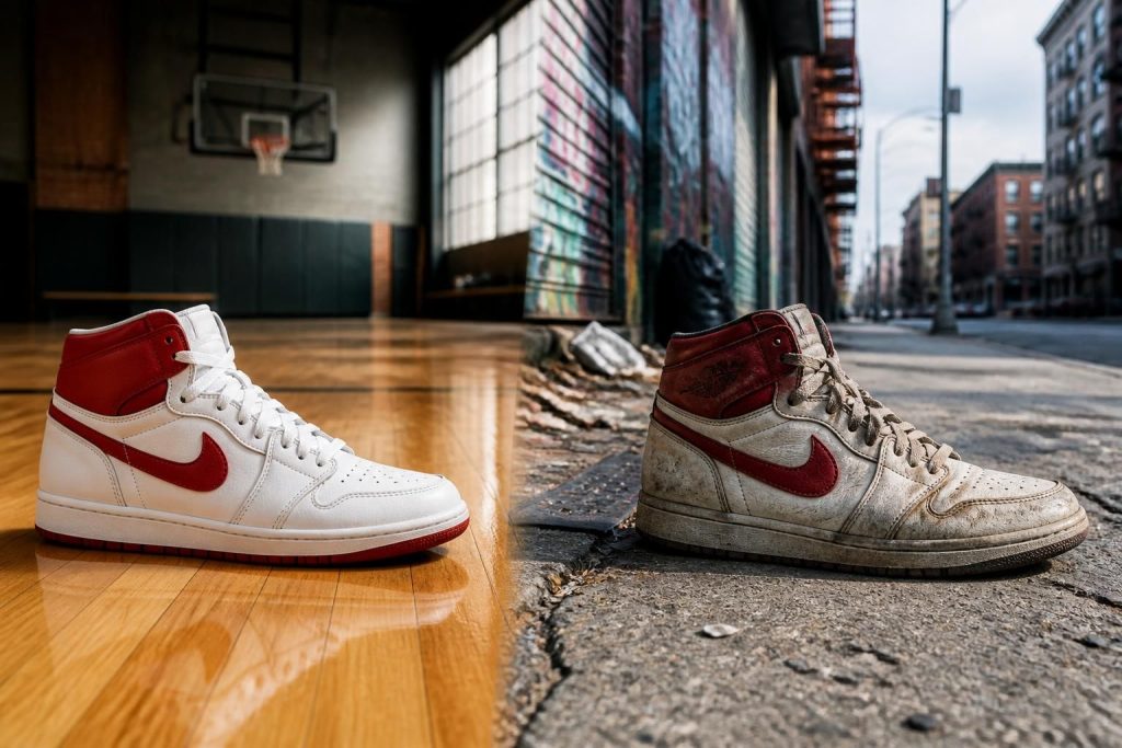 découvrez l'évolution fascinante de la chaussure de rappeur américain, de ses débuts sur les parquets de basketball jusqu'à son influence emblématique dans la culture urbaine et la rue.